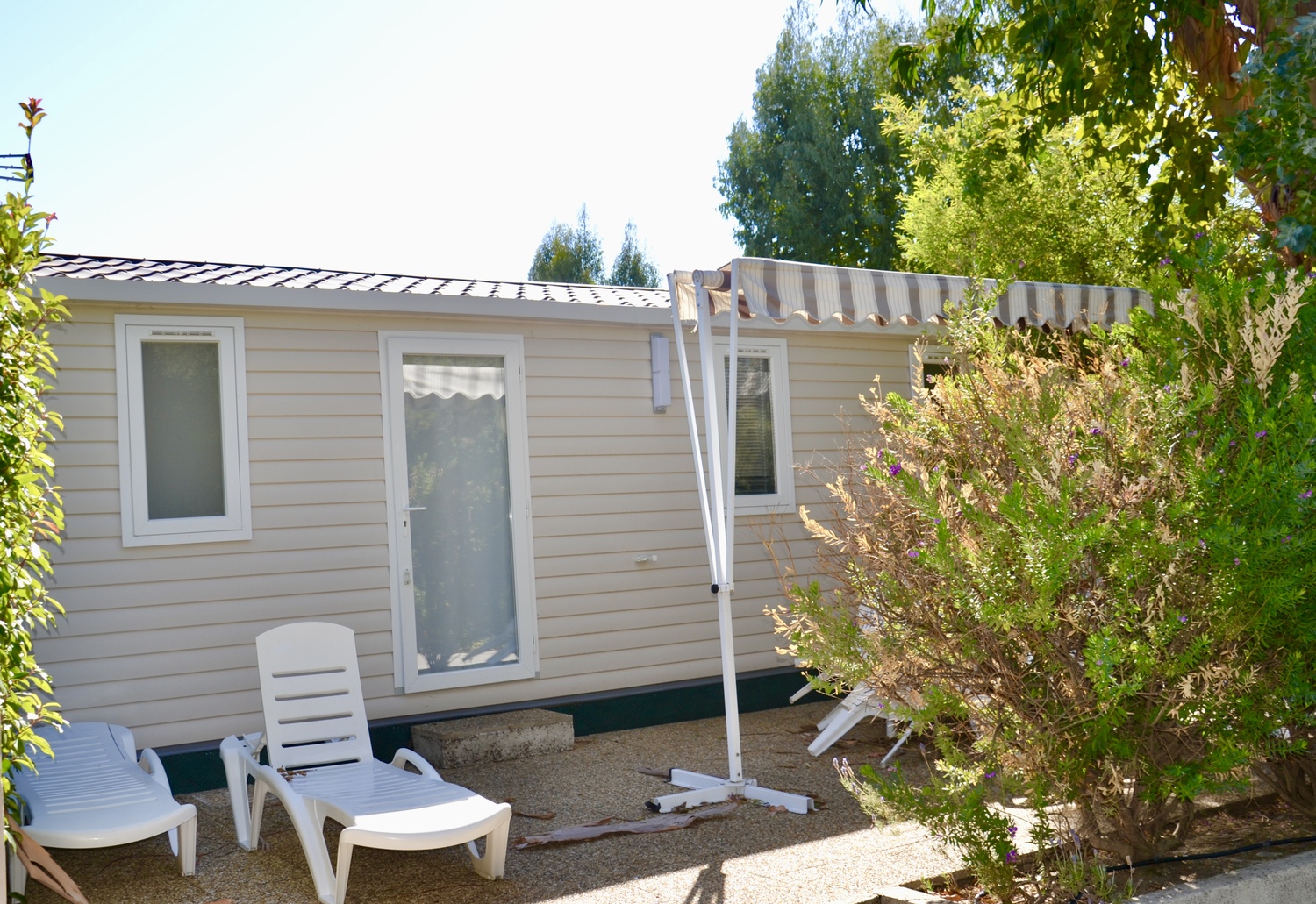 Parc Valrose Mobil home IRM Terrasse